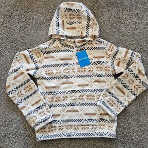 NWT Kids columbia hooded fleece tribal pullover size large 14/16 large